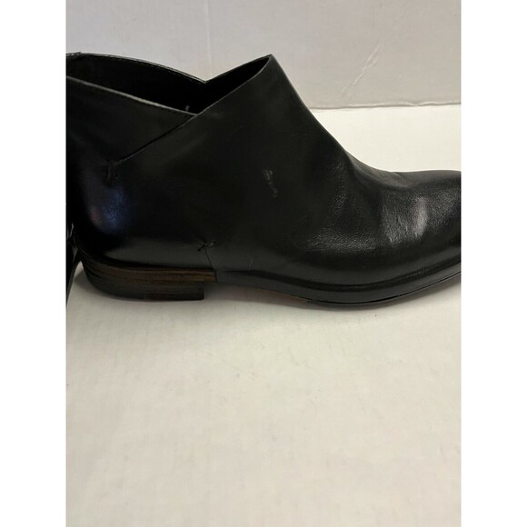 Del Carlo Black Leather Back Zip Ankle Booties Size 36.5 / 6.5  NWOB - Picture 4 of 6
